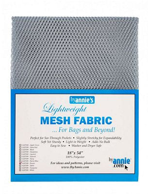 Lightweight Mesh Fabric, Pewter, 18" x 54"