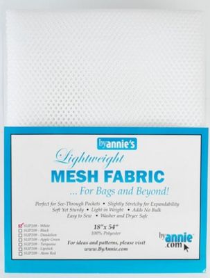 Lightweight Mesh Fabric, White, 18" x 54"
