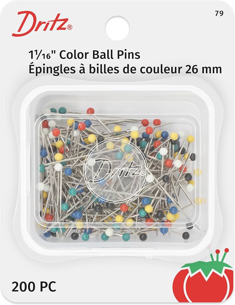 Dritz 1 1/16" Color Ball Pins 200 count