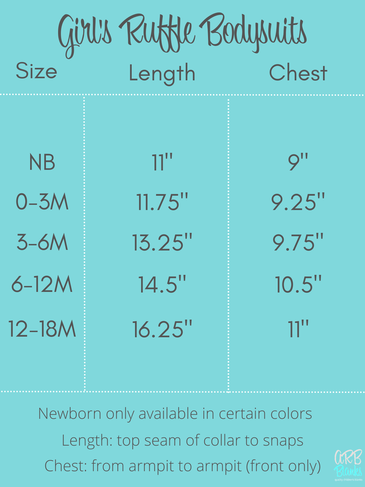 Girl's Long Sleeve Ruffle Baby Bodysuit