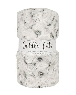 Luxe Cuddle 2 Yard Cut - Snowy Owl Alloy
