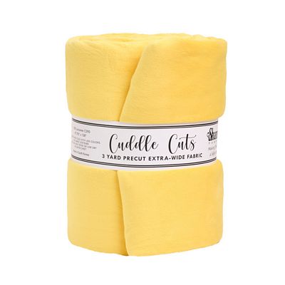 Solid Cuddle Wideback 3 Yard Cut - Sunshine