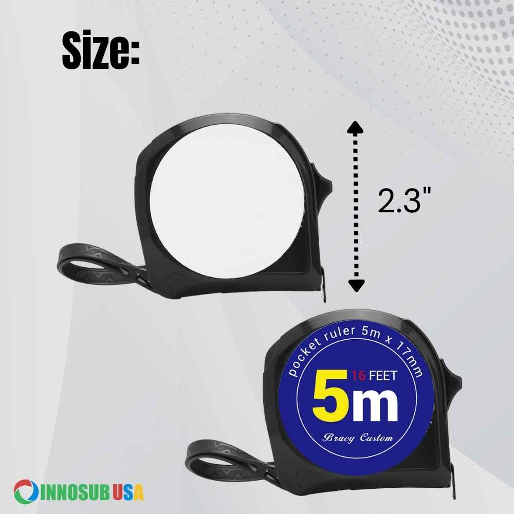 Sublimation Measuring Tape Blanks with Aluminum insert 16 Feet/5M lon (show- Inch / Cm )