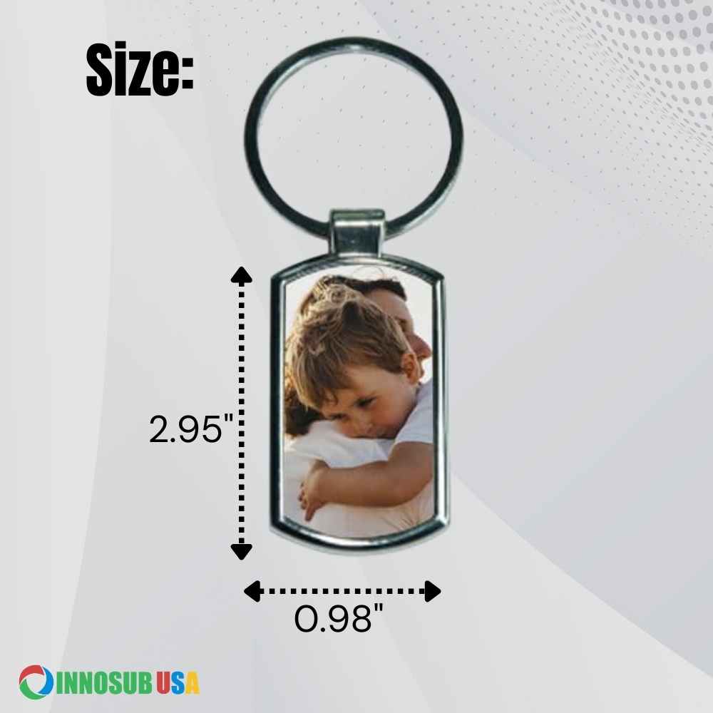 Sublimation Oblong Elegant Keychain - Black Key Tag