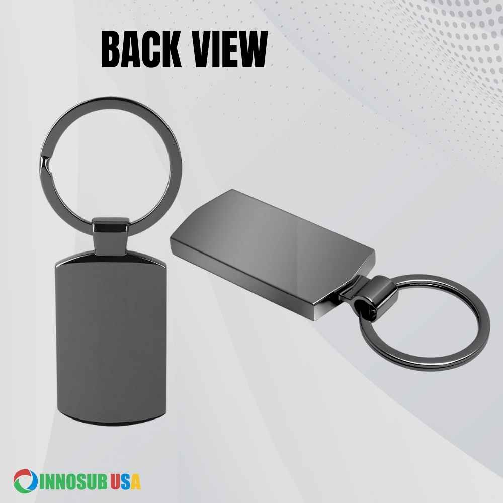 Sublimation Oblong Elegant Keychain - Black Key Tag
