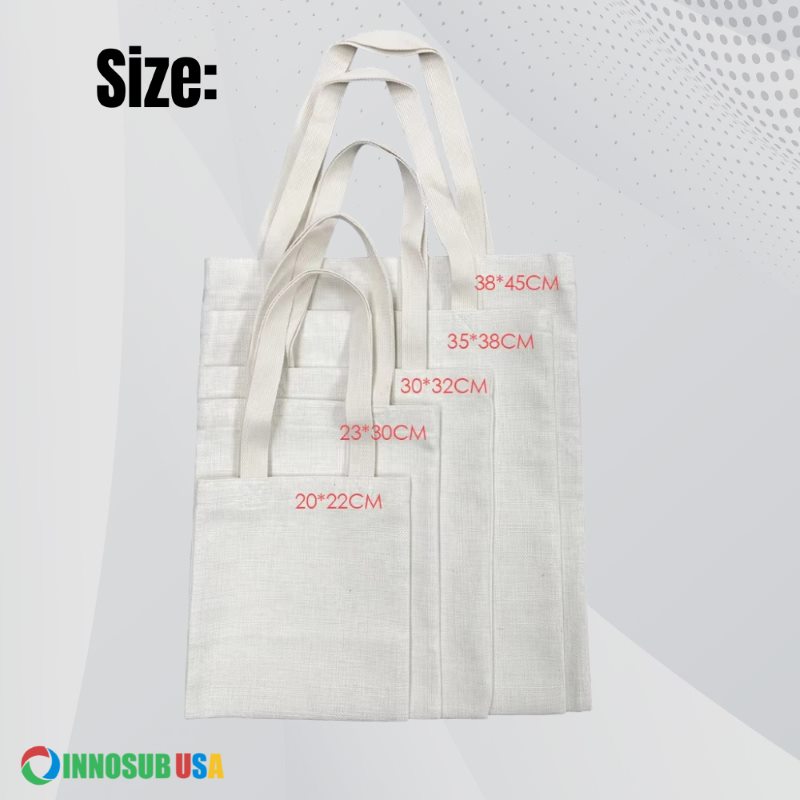 Sublimation Blanks Linen Tote Bag | 5 Sizes| Perfect for Sublimation & UV Printing