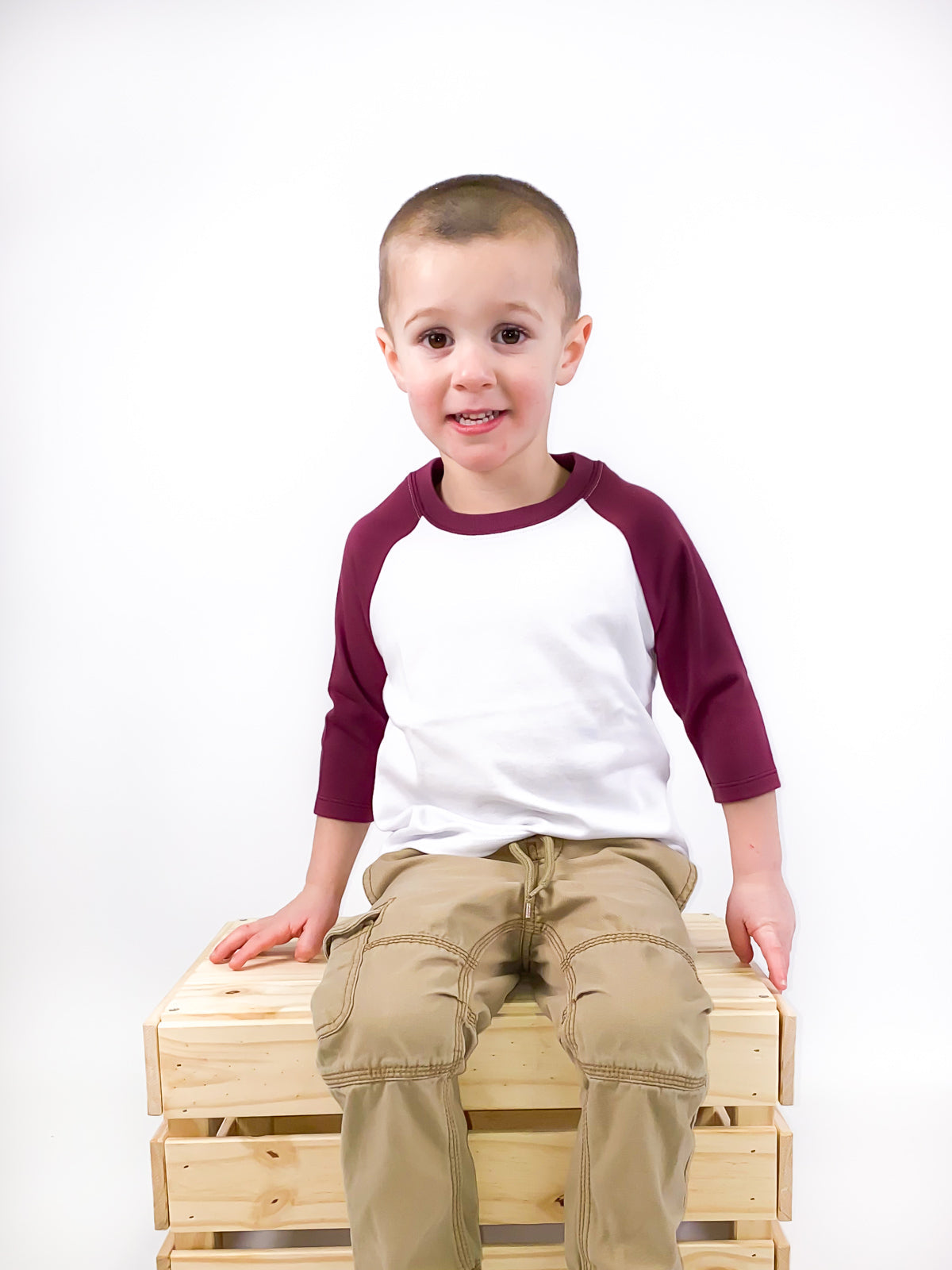 Unisex Raglan Shirt with White Body (Youth) by