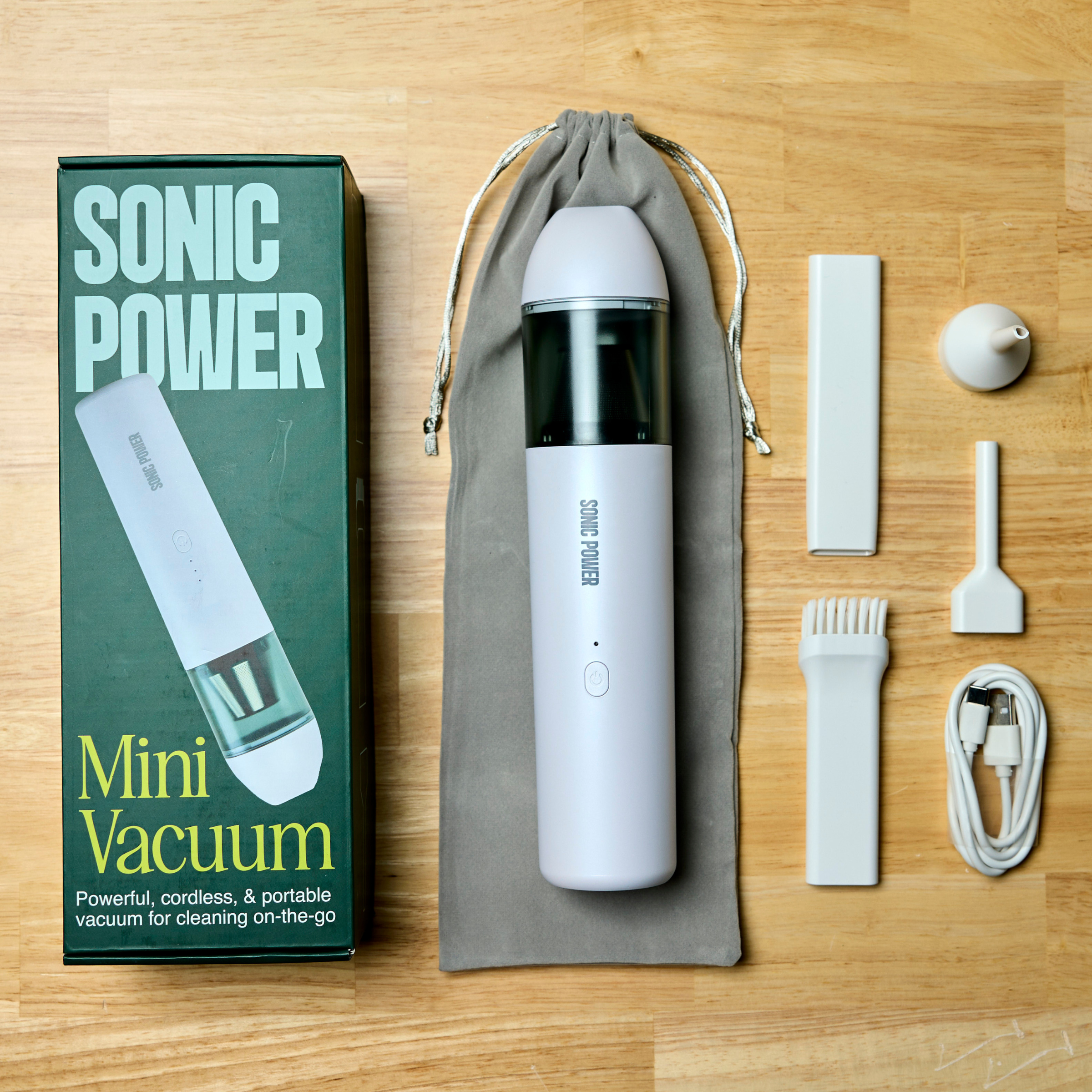 Sonic Power Mini Vacuum (White/Blue)