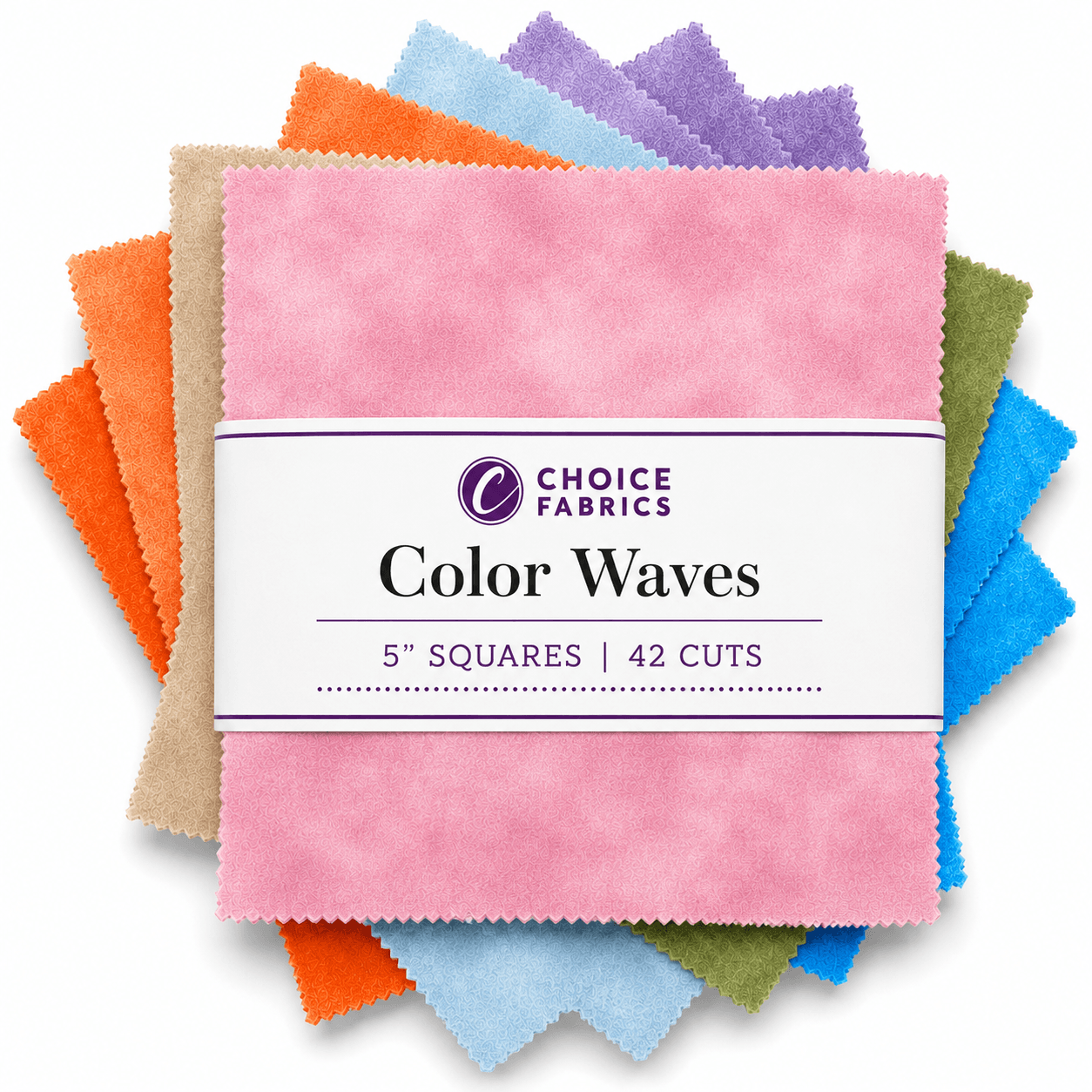 Color Waves by Choice - 5x5 Charm Pack (42 Squares)