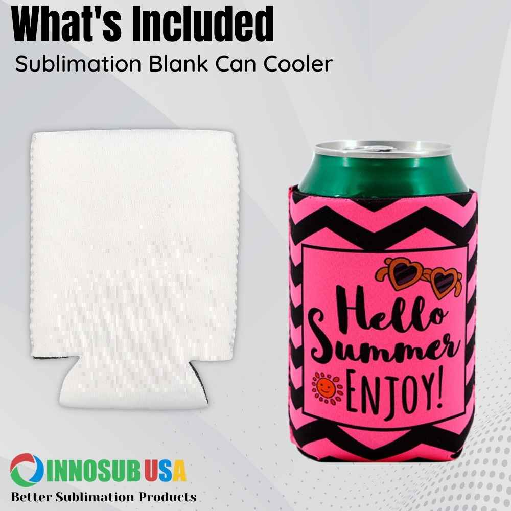 Sublimation Printing Neoprene 12 Oz Can Cooler Blanks | DIY Printing by INNOSUB USA