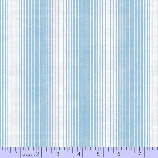 Dance at Dusk - Stripe - White/Light Blue (3-Yard Pack)