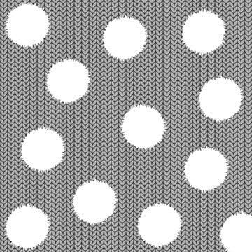 Welcome Winter - Fuzzy Dot on Knit Ground - Gray (3-Yard Pack)