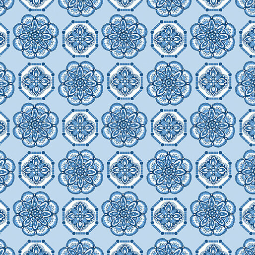 Bluesette - Tile Medallion - Light Blue