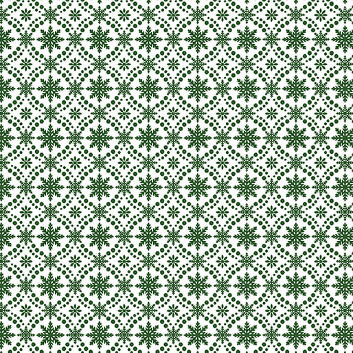 Winter at the Farm - Snowflake Medallion - Evergreen