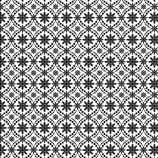 Winter at the Farm - Snowflake Medallion - Black