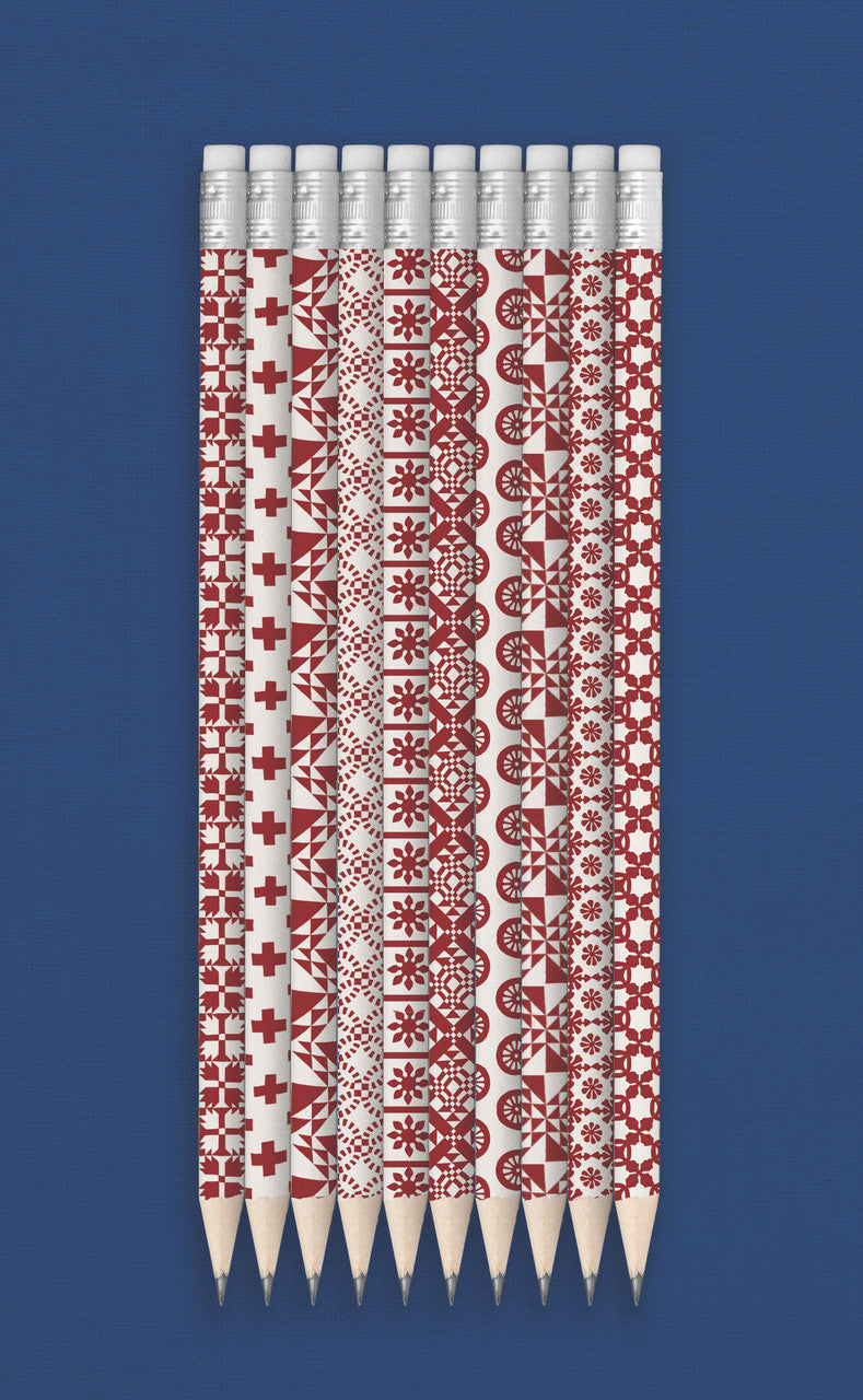 Ann Hazelwood's Red & White Quilty Pencils