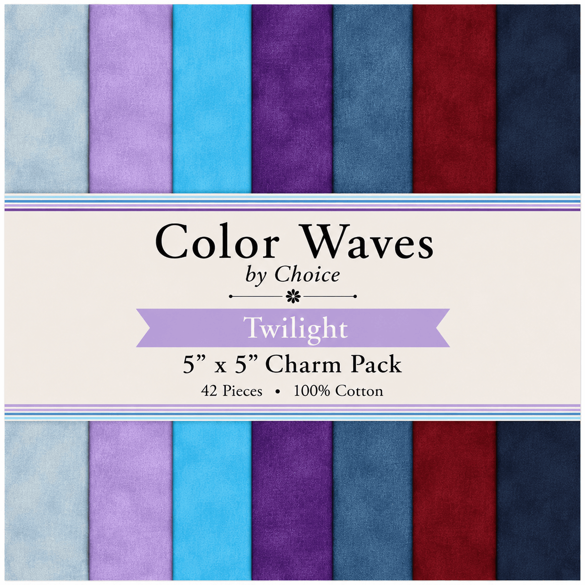 Color Waves Twilight Charm Pack - 42 Squares