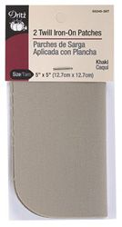 Twill Iron On Patches Khaki