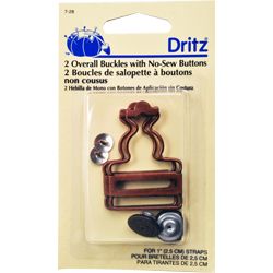 Overall Buckles W/No-Sew Button #D7-28