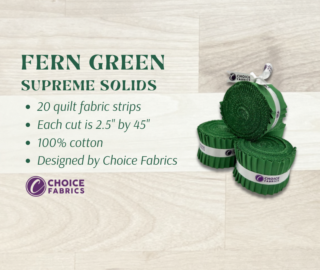 Supreme Solids - 2.5" Roll - Fern Green (20 cuts)