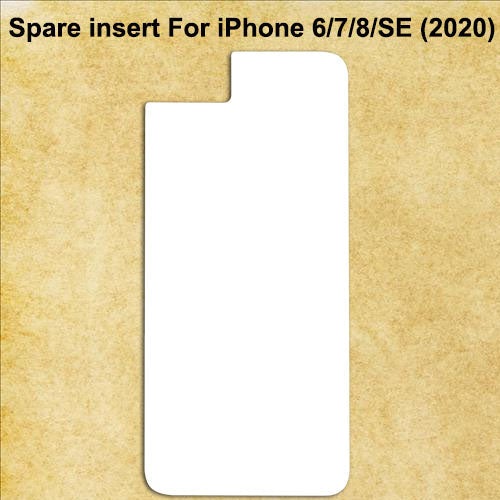 White Aluminum Spare Inserts for Sublimation Cases Compatible with iPhone - All Models