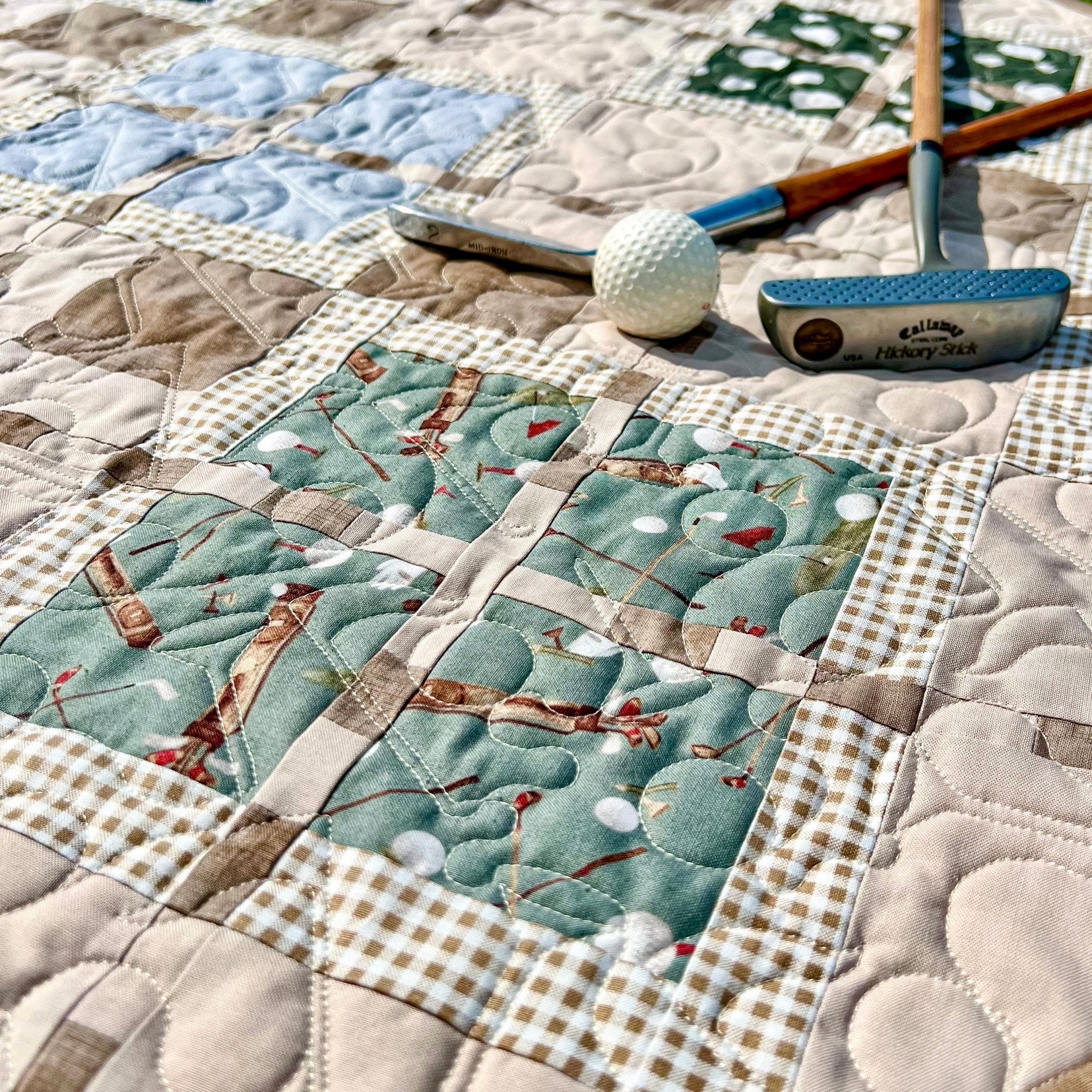 Match Play Argyle Golf Quilt Pattern - Paper Print Version
