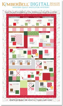 2026 Kimberbell Digital Dealer Exclusives Mystery Quilt: Mistletoe Mystery - Complete Design Set