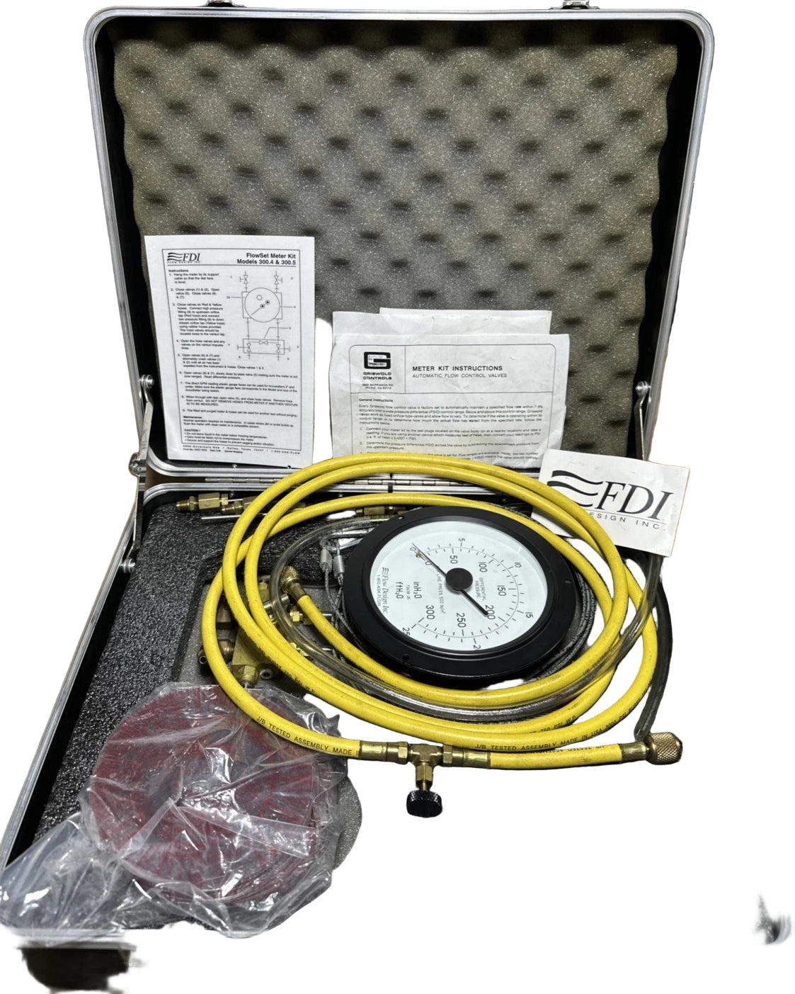Flowset Differential Pressure Meter Kit With Gauges & Case 300.4/300.5
