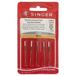 Singer Red Band (2000) Universal (Sharp Point) Needle - 80/11 #S2000-11