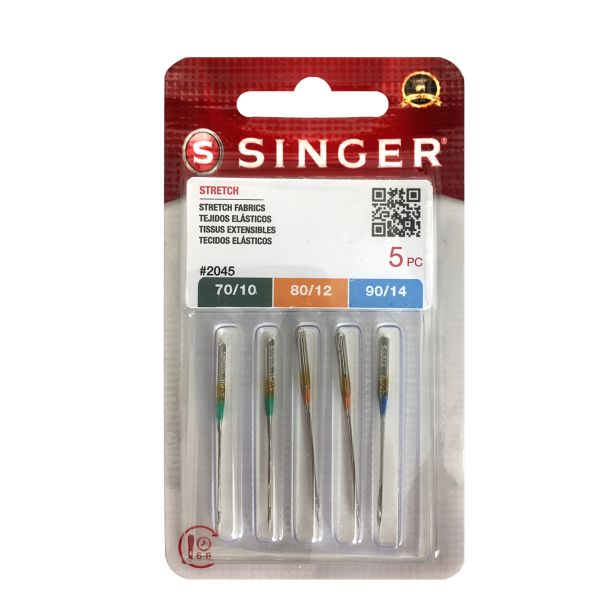 Stretch (Ball Point) Needle, Singer Yellow Band – Assorted Size #S2045-AS1