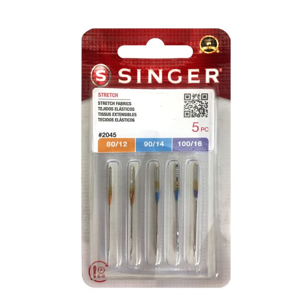 Stretch (Ball Point) Needle, Singer Yellow Band #S2045-AS2
