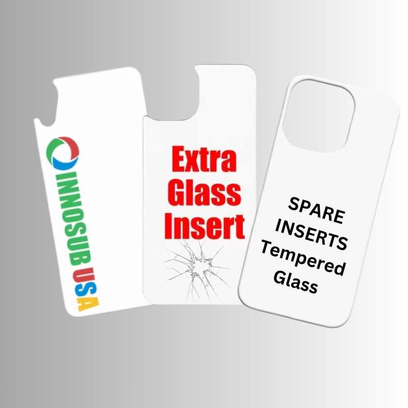 White Glass Spare Inserts for Sublimation Cases Compatible with iPhone - Wireless Charging Compatible