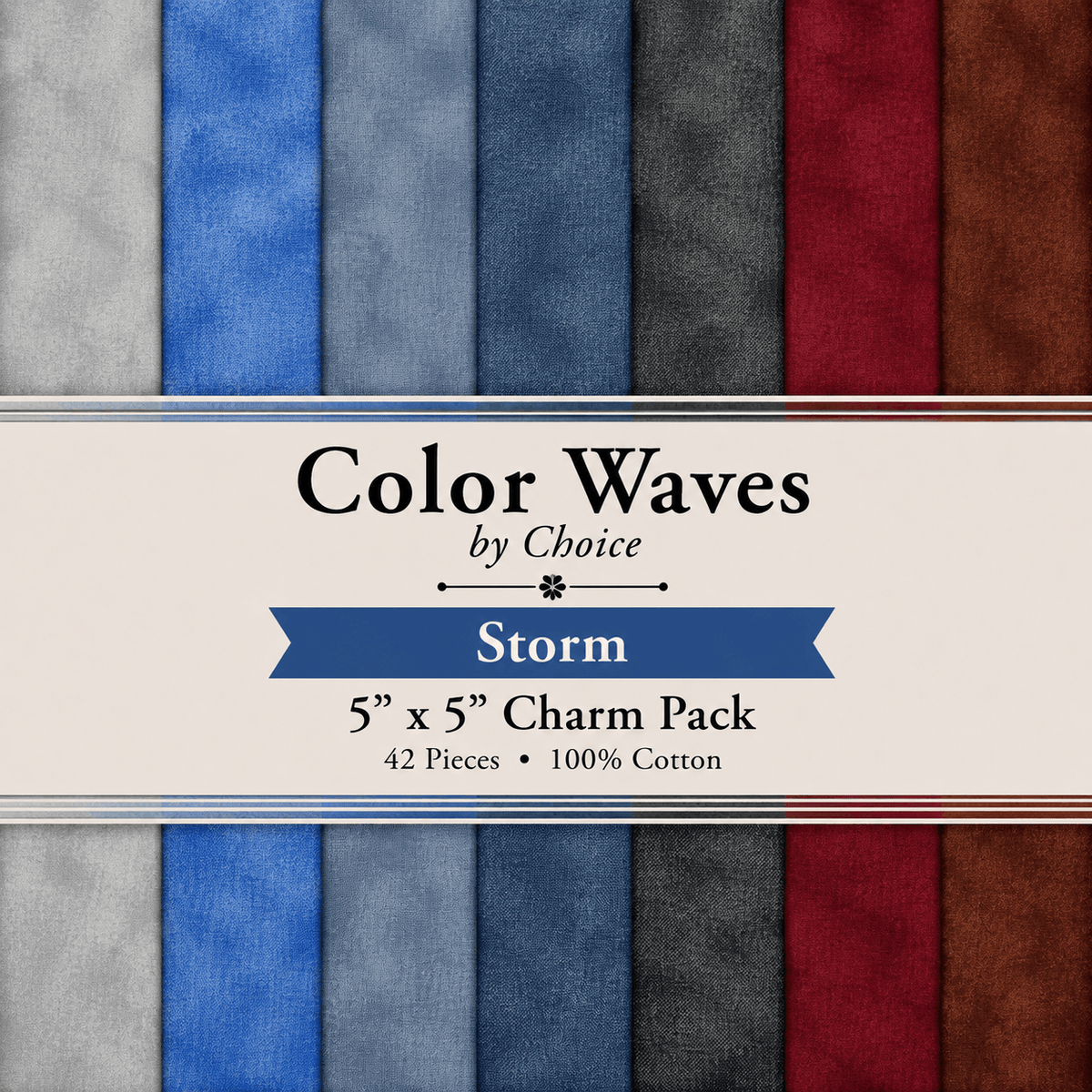 Color Waves Storm Charm Pack - 42 Squares