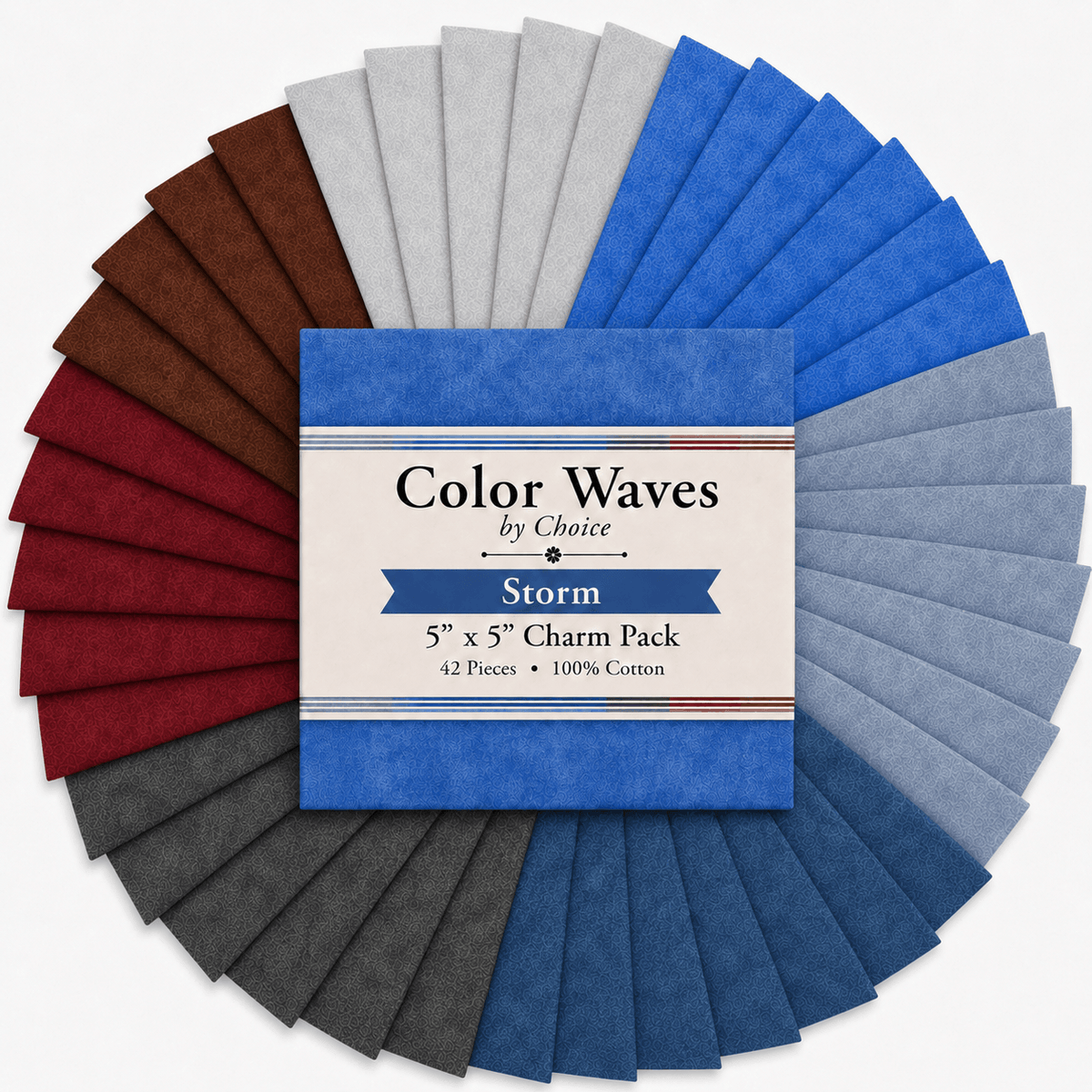 Color Waves Storm Charm Pack - 42 Squares