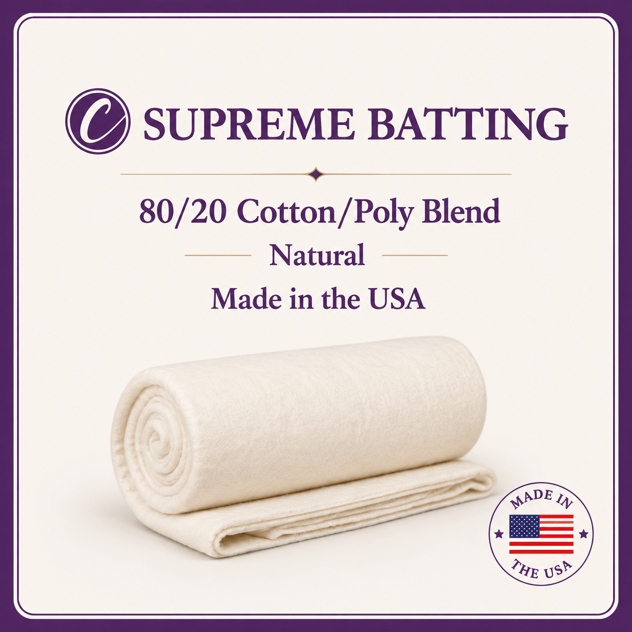 Choice Supreme Batting 80/20 - 60" Wide - By the Yard