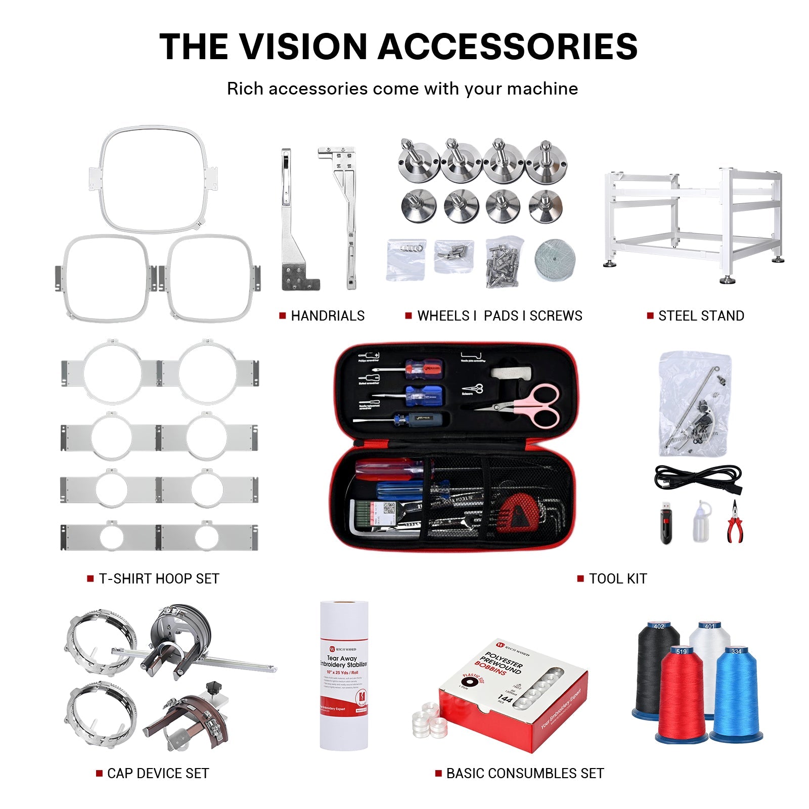 BAi The Vision 15-Needle Commercial Embroidery Machine