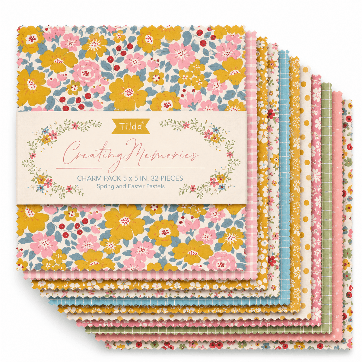 Tilda Creating Memories Charm Pack - Spring (32 Squares)