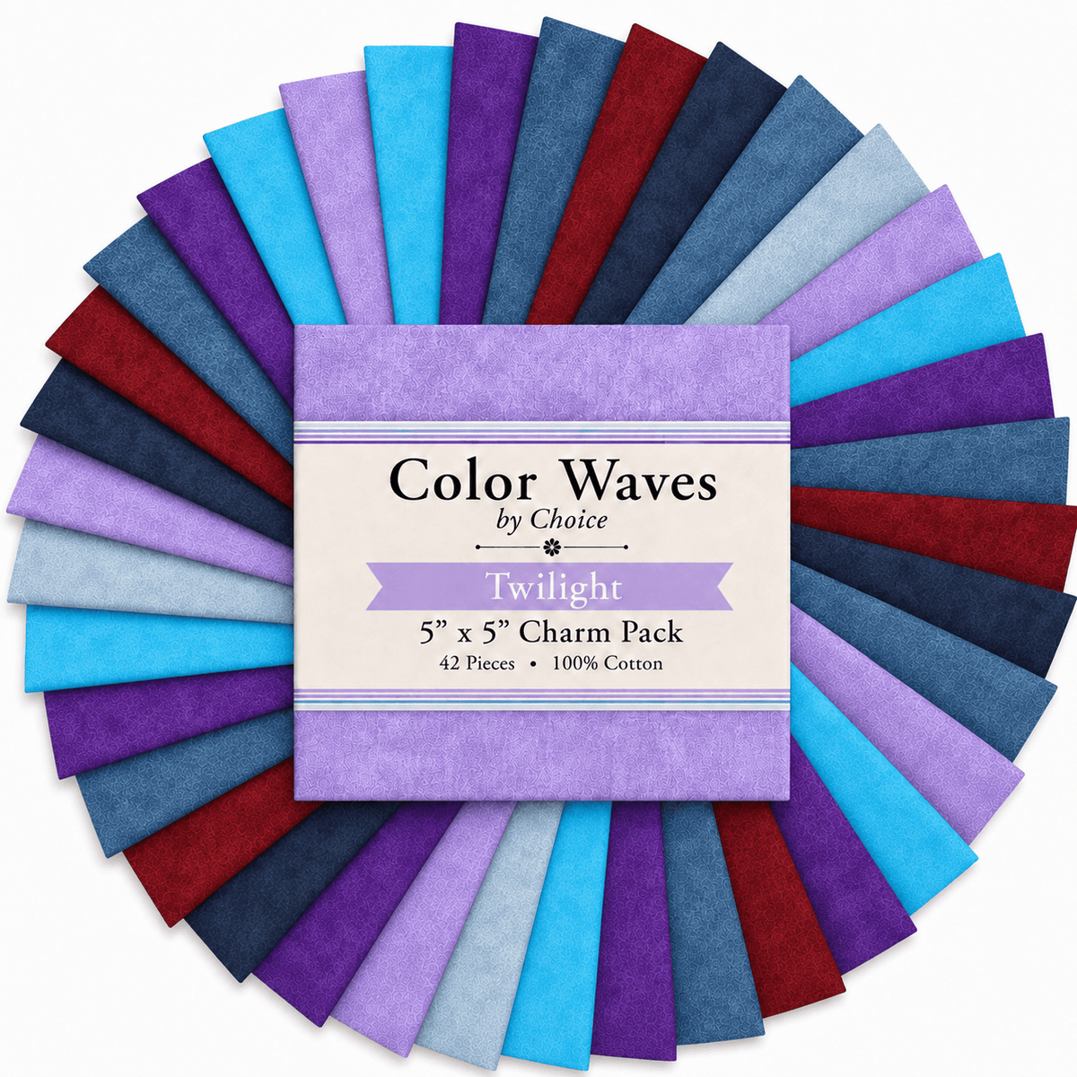 Color Waves Twilight Charm Pack - 42 Squares
