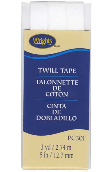 Twill Tape 1/2in White