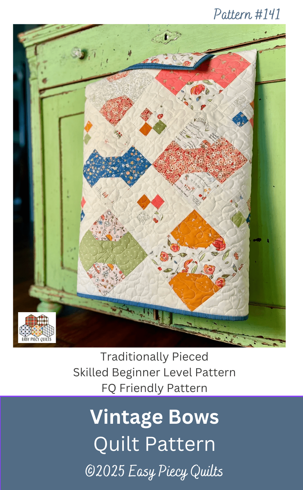 Vintage Bows Fabric Quilt Kit