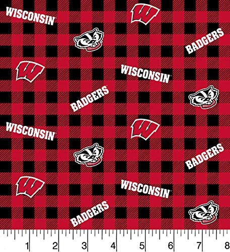 Wisconsin Badgers - Buffalo Plaid (3-Yard Pack)