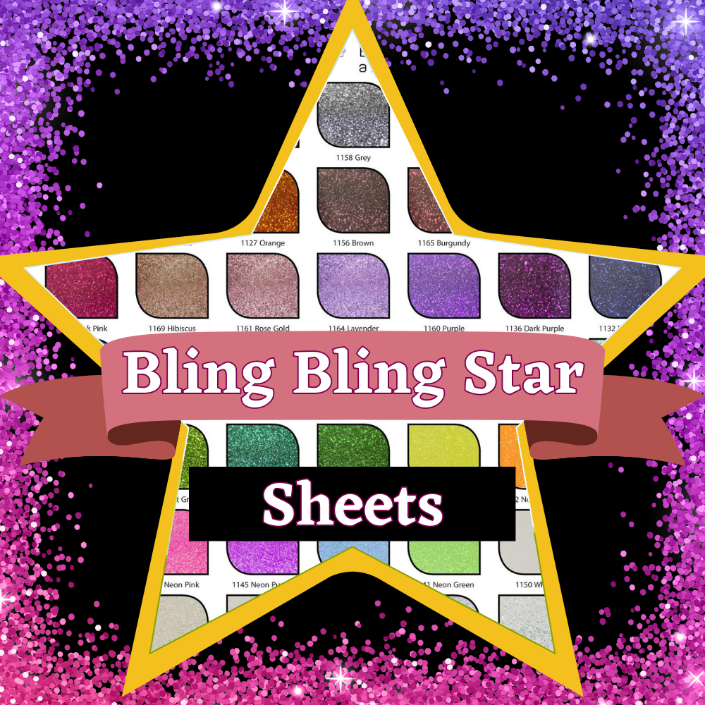 Bling Bling Star sheets 12" x 20"