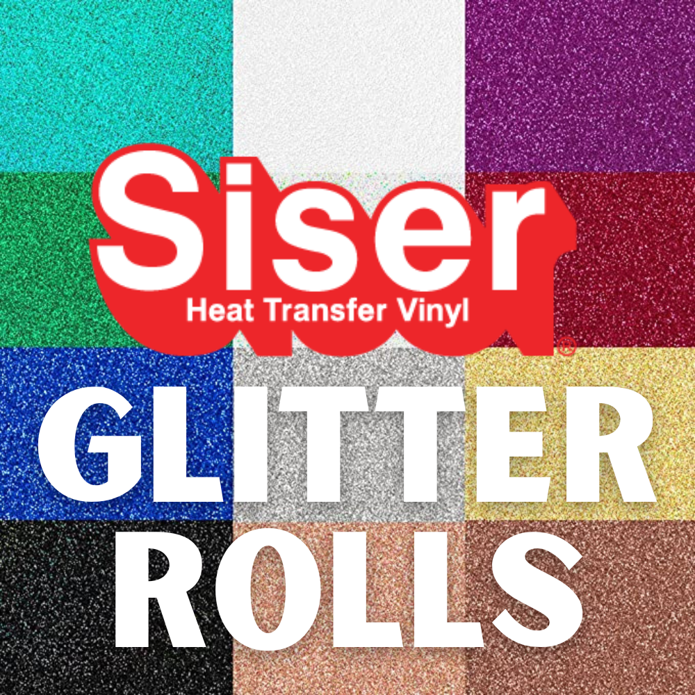 Heat Transfer Vinyl - Rainbow White Glitter HTV 20