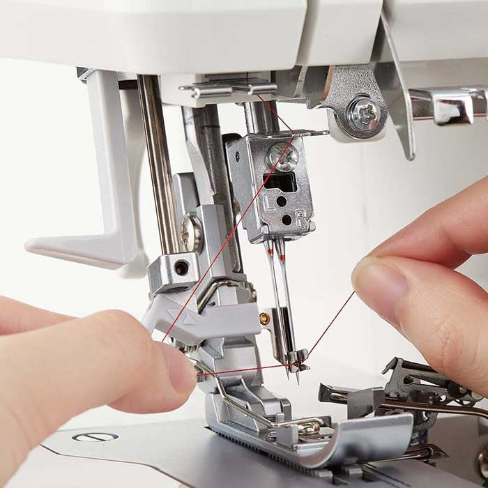 Juki MO-2800 2/3/4 Air Threading Overlock with Differential Feed and Rolled Hem