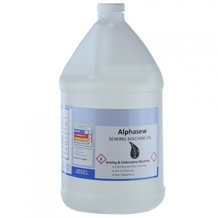 White Stainless Sewing Machine Oil Gallon